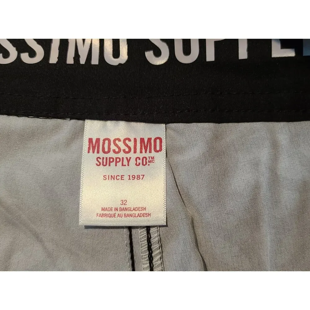 NEW Mossimo Supply Co swim board shorts - black geometric - 32